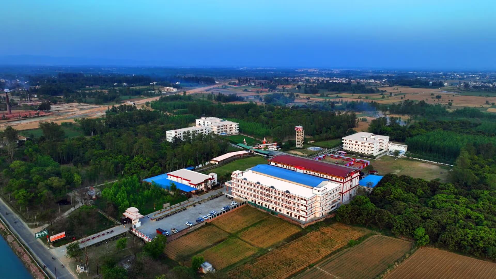 University campus background