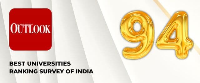 Outlook Best Universities Ranking Survey of India – Rank 94