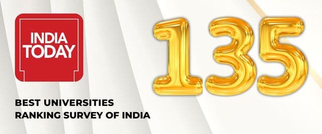 India Today Best Universities Ranking Survey of India – Rank 135